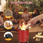 Portable Tabletop Fire Pit with Carry Bag, 360° Low-Smoke Stainless Steel Fire Bowl, Foldable Legs & Easy Clean for Camping,Beach, Bonfire Pits for Outdoor Ambiance(18cm) - Image 5