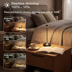 2-Pack Cordless Rechargeable Table Lamps (Black Classic) - Image 3