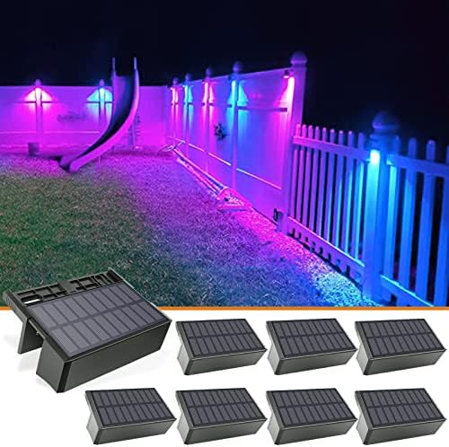 VOLISUN Solar Deck Lights Outdoor 8 Pack, 1800mAh Long Lighting Time by VOLISUN