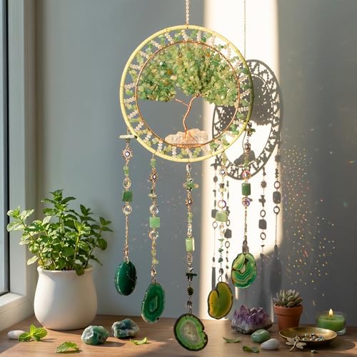 Tree of Life Suncatcher Boho Crystal Suncatchers for Windows Hanging Decor by Dreamocean