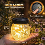 4 Pack Small Solar Lanterns Outdoor Waterproof, Cracked Glass Hanging Globe Lights for Backyard Patio Garden Pathway Balcony and Table Decor, Warm White- Gifts for Women Mom Homeowners - Image 2