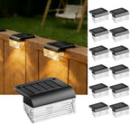 Solar Fence Lights Outdoor - 12 Pack Deck Lights 3000k Fence Lights Solar Powered, IP55 Waterproof Step Light for Patio, Yard, Backyard, Garden by Unknown