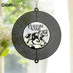 Personalized Wolf Metal Wind Spinner, Custom Wolf Spinner Hanging Indoor Outdoor Decor, Perfect House Warming Gifts New Home, Custom Gift for Grandmother, Mom, Dad, Wife, Daughter - Image 4