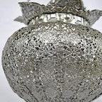 Westcharm Antique Silver Oriental Moroccan Ramadan Lantern Metal Hanging Pendant Light Candle Lantern Lamp Decorative Decor Indoor Outdoor - Small - Image 7