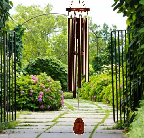 Woodstock Wind Chimes for Outside, Garden, Patio, Porch and Outdoor Decor (32") Pachelbel Canon Chime Bronze Wind Chime Gifts (PCCB) - Image 2