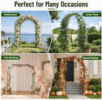 SUNLPH Thickness Metal Garden Arch Trellis for Climbing Plants, Rustproof, Black, 4.6x8.2 or 7.2x6.9 Ft, Wedding Arbor Archway for Bridal Party Flower Decoration - Image 7