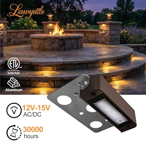 4" LED Retaining Wall Lights, 8-Pack Low Voltage Landscape Lights - Image 2