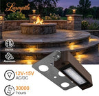 4" LED Retaining Wall Light, 16-Pack Low Voltage Landscape Lights - Image 2