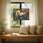 Squirrel Leaping from Tree Branch to Branch Rectangular Stained Glass Suncatcher – Hanging Window Panel with Animal & Nature Scene – Vibrant Glass Art Gift for Wildlife, Fantasy, Nature Lovers v0jcrD - Image 7