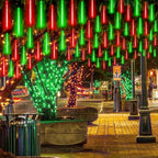 Christmas Lights Outdoor 2 Pack 16 Tube Meteor Shower Lights Red and Green - Image 2