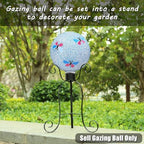 VCUTEKA Gazing Ball, 8" Glass Gazing Balls Sphere for Garden Lawn Outdoor Ornament Yard Decorative, Butterfly - Image 3