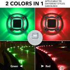 AGPTEK Solar Driveway Lights Outdoor 12 Pack, 2 Color Modes LED Deck Dock - Image 2