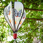 In the Breeze Blue Karner Butterfly 6-Panel Kinetic Hot Air Balloon Wind Spinner,Blue Butterfly,11" W x 17" H, 26" Tail,1057 - Image 3
