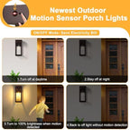Porch Lights with GFCI Outlet, 2Pack Motion Sensor Outdoor Lights - Image 4