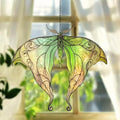 Green Luna Moth Acrylic Suncatcher - Faux Stained Glass Indoor Window Hanging Ornament, Outdoor Sun Catcher Panel, Home Decor Gift for Butterfly Lovers by Unknown