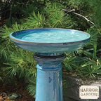 GP0110ES Harbor Gardens Bird Bath, 24 Inch, Light Blue - Image 3