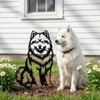 Dog Metal Garden Stake - Weatherproof Dog Silhouette Yard Art, Decorative Outdoor Sign for Lawn & Patio, Heartfelt Gift for Japanese Spitz Lovers(Stand,14") - Image 3