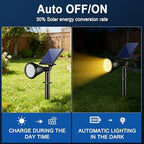 WELALO Solar Lights Outdoor Waterproof Flag Spotlights 10 Pack (Warm White) - Image 6