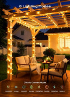 Minetom 6PC 240FT Christmas Outdoor Solar String Lights Waterproof 600 LEDs - Image 3