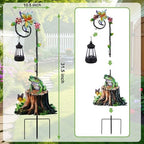 Solar Frog Lantern Garden Stake 31.5in Metal Night Light Outdoor Art - Image 5