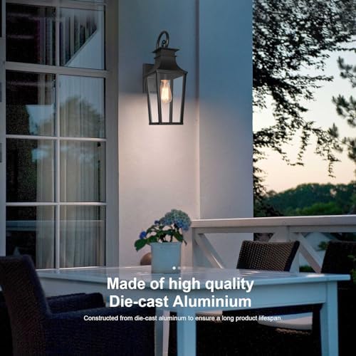 ALVIME 17" Matte Black Outdoor Sconce Lights - Image 3