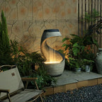 37" S-Shaped Outdoor Water Fountain with LED Lights, Modern Resin Cascading Waterfall Feature for Garden, Patio, Backyard or Porch, Large Decorative Zen Water Feature – 21" L x 21" W x 37.9" H - Image 3