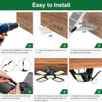 Solar Shed Light Outdoor Indoor Upgrade 1200LM 174LED 4 and 1 Heads Motion Sensor Pendant Light Daytime Work Light with 5 Lighting Modes Remote Control IP65 Waterproof for Barn Gazebo Shop 2 Pack - Image 7