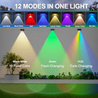ZCXLIGHT Solar Fence Lights,Fence Lights Solar Powered Waterproof IP65 Multicolor Led 12 Fixed Colors ＆RGB Color Changing for Pool, Deck, Patio, Porch, Stairs, Holiday-12pack - Image 3