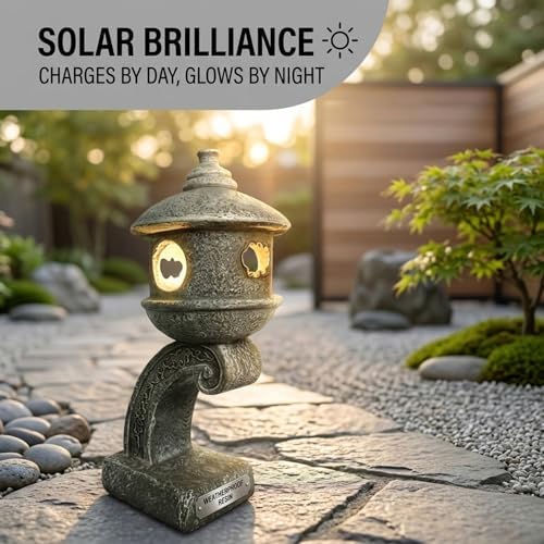 Pagoda Garden Statue - Japanese Garden Decor Grey Resin Pagoda Statue for Outdoor Zen Atmosphere - Image 5