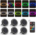 Color Changing Solar Ground Lights with Remote, IP67 Waterproof, 6Pack by VIODAIM