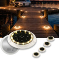 SHONELIGHTING Solar Dock Lights, Deck LED Disc, Warm White, 6 Pack by SHONELIGHTING