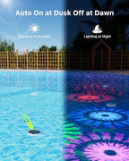 4-Pack RGB Solar Floating Pool Lights with Remote, Waterproof - Image 5
