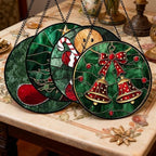 Stained Glass Window Hanging 4 Pcs Set Red Christmas Stockings and Gingerbread 6.3" - Suncatcher Door Garden Sun Catcher Decor Birthday Mother's Day Xmas Gifts for Mom Woman Nana Men - Image 2