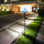 Solar Garden Stake, Hand-Blown Glass Bluebird Light Outdoor Garden Decor - Image 5
