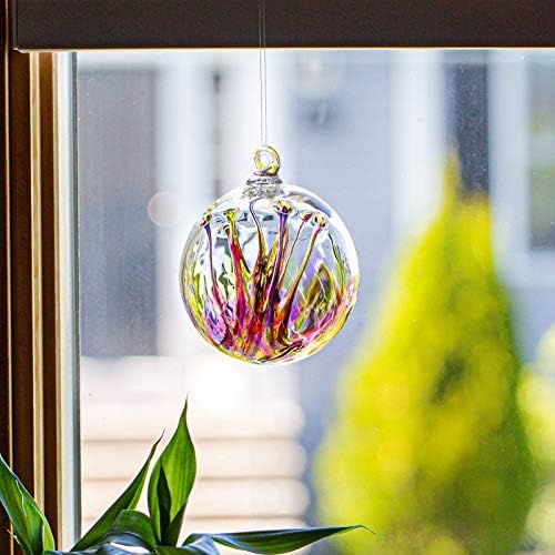 Luke Adams Handmade Glass Gazing Balls for Garden – Hand Blown Glass Gazing Ball for Yard Décor – Decorative Garden Globe (Bloom) - Image 2