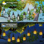 Solar String Lights for Outside, 21Ft Solar Patio Light with 10 Flickering - Image 4