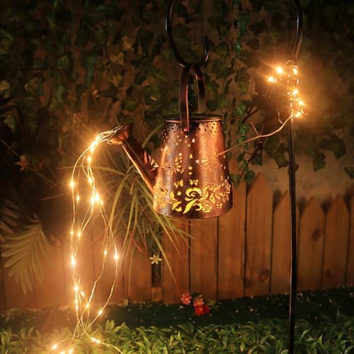 awakentti Solar Butterfly Lights Outdoor, Hollow Butterfly Watering Can Lights, Landscape Waterproof Decoration, Solar Butterfly for Courtyard, Walkways - Image 4