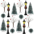 16 PCS Christmas Figurine Village Accessories, Mini Street Light Models by KVCSYAW