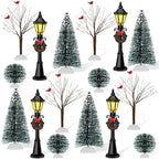 16 PCS Christmas Figurine Village Accessories, Mini Street Light Models by KVCSYAW