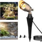 ZONEGRACE Solid Brass Outdoor Uplights & Accent Light Fixtures, Heavy Duty 12V Low Voltage LED Landscape Lighting Bronze, Wired Spot Light for Garden,Lawn,Patio and Yard with LED Bulb (1 Pack) by ZONEGRACE