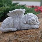 Design Toscano QL6079 Dog Angel Pet Memorial Grave Marker Tribute Statue, 10 Inches Wide, 5 Inches Deep, 5 Inches High, Handcast Polyresin, Antique Stone Finish - Image 2