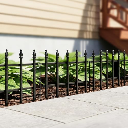 Thealyn 12" H x 16" W Decorative Metal Garden Border Fence, 5 Panels 6.6 Ft - Image 3