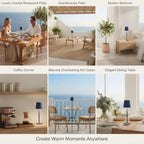 Blue Rechargeable Table Lamps Cordless Set of 4 for Mahjong Tables Party - Image 3