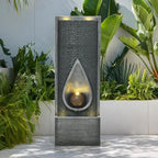 53'' Outdoor Garden Water Fountain with Lights, Water Feature for Patio - Image 6