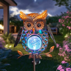 HONGLAND Solar Lights Outdoor Decor Waterproof, Solar Owl Garden Decorative Stake, Whimsical Gardening Gifts for Women Mom, Owl Outdoor Lights for Yard Patio Lawn Decor by HONGLAND