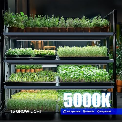 Barrina T5 Plant Lights, 3FT 128W (8 X 16W), 5000K, 8 Packs, Black Cover - Image 3