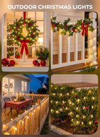 Minetom 4 Pack Solar Christmas Lights Outdoor Waterproof Total 91FT 200 LED - Image 6