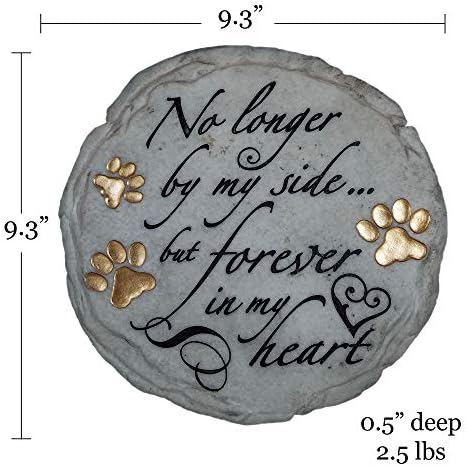 Spoontiques - Garden Décor - No Longer by My Side Stepping Stone - Decorative Stone for Garden, 9.63" Diameter (Pack of 10) - Image 5