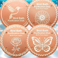 OICEME Bird Bath Purification Disk Pure Copper Outdoor Winter Solar Power Birdbath Deicer Cage Hanging Bowl Metal Warmer Deck Railing Glass Concrete Ceramic Stone Stand Water Flowers by OICEME
