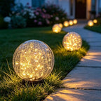 HOTEAGLE 5.9" Large Solar Globe Lights Outdoor Waterproof -2 Pack, 5.9 in by MoreThanFireALifestyle